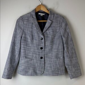 Pendleton Petite Textured Blue Blazer Size 8